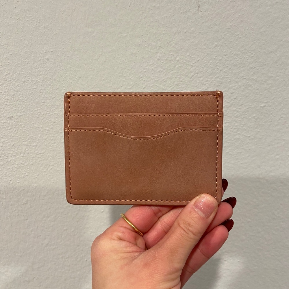 Pink Leather Card Holder
